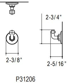 Bản vẽ móc treo quần áo Kallista P31206