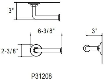 Bản vẽ giá treo giấy Kallista P31208