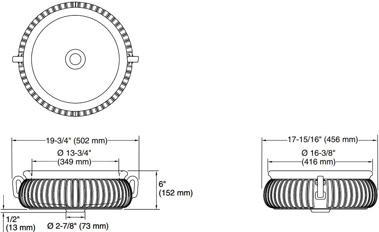 Bản vẽ lavabo Kallista P72066-00-KL