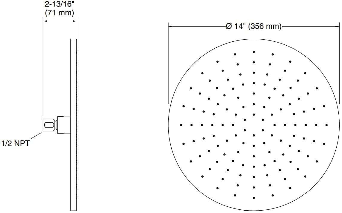 Bản vẽ bát sen 1 chức năng Kallista P26139