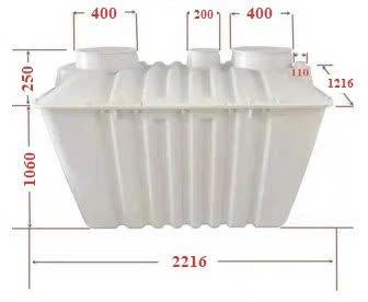 Bể phốt nhựa AquaRe 2000L – chất liệu composite