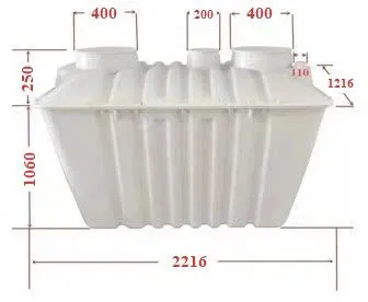 Bể phốt nhựa AquaRe 2000L – chất liệu composite