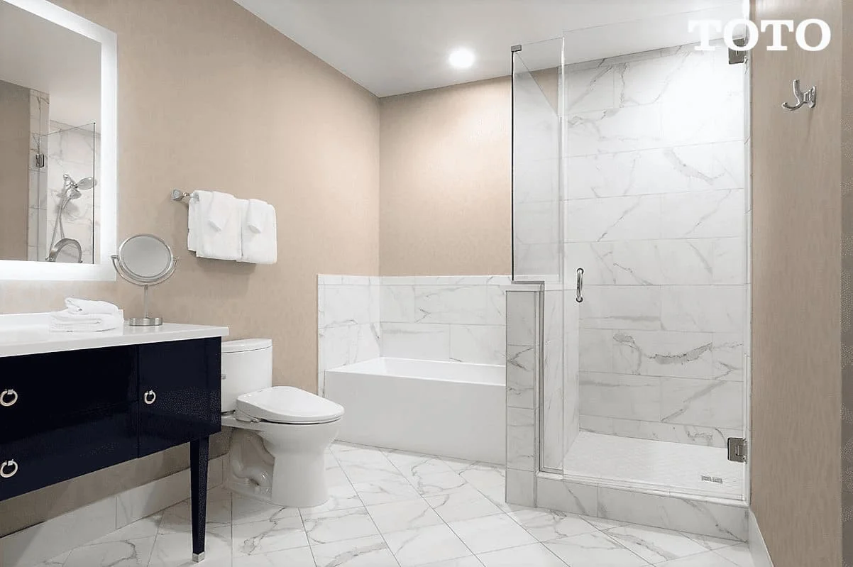 Bồn cầu 2 khối TOTO tại khách sạn mini, nhà nghỉ, nhà trọ tại thị trấn Phú Xuyên