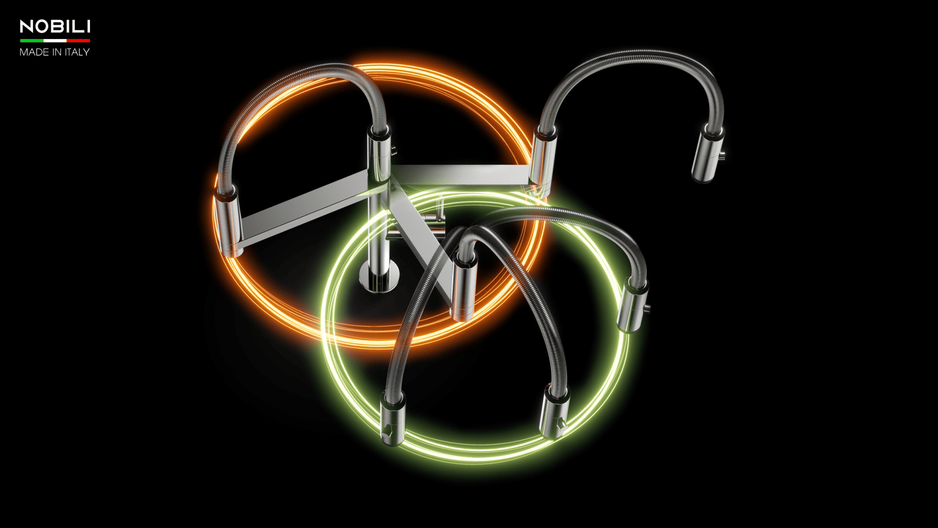 Vòi bếp 2 đầu xoay đa điểm Nobili Italy NB133S