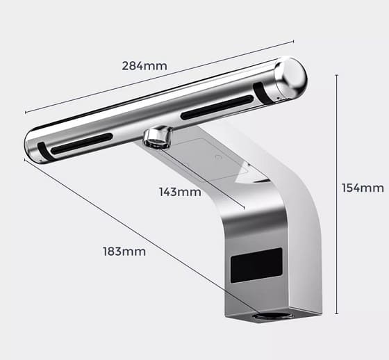 Bản vẽ kỹ thuật vòi lavabo cảm ứng kết hợp máy sấy tay Miken HSD-A3871 