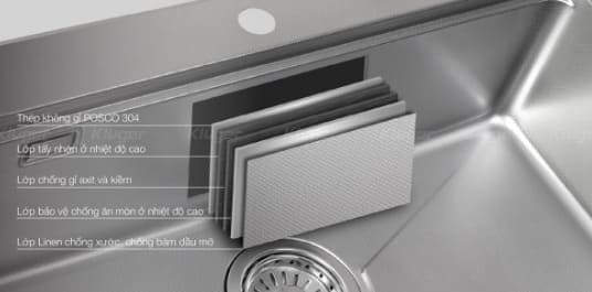 Chậu rửa bát 1 hố Kluger KF8121S-S75