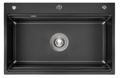 Chậu rửa bát 1 hố màu đen Kluger KWF8161FB-S76