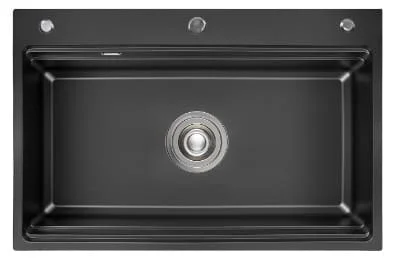 Chậu rửa bát 1 hố màu đen Kluger KWF8161FB-S76