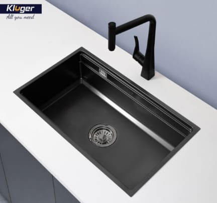 Chậu rửa bát 1 hố màu đen Kluger KWU8161FB-S76