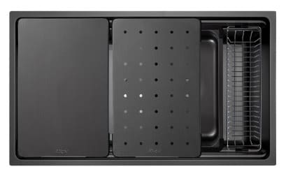 Chậu rửa bát 1 hố màu đen Kluger KWU8161FB-S76 PLU