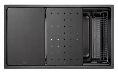 Chậu rửa bát 1 hố màu đen Kluger KWU8161FB-S76 PLU