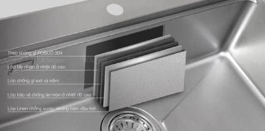 Chậu rửa bát 1 hố Kluger KH8048SL-S80