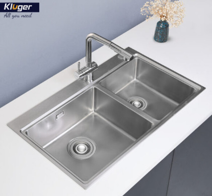Chậu rửa bát 2 hố Kluger KW8211S-S84
