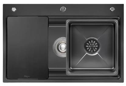 Chậu rửa bát 1 hố màu đen Kluger KWF8161FB-S76 PLUS