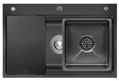 Chậu rửa bát 1 hố màu đen Kluger KWF8161FB-S76 PLUS