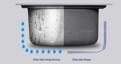 Chậu rửa bát 1 hố Kluger KT8050SL-S80 Plus