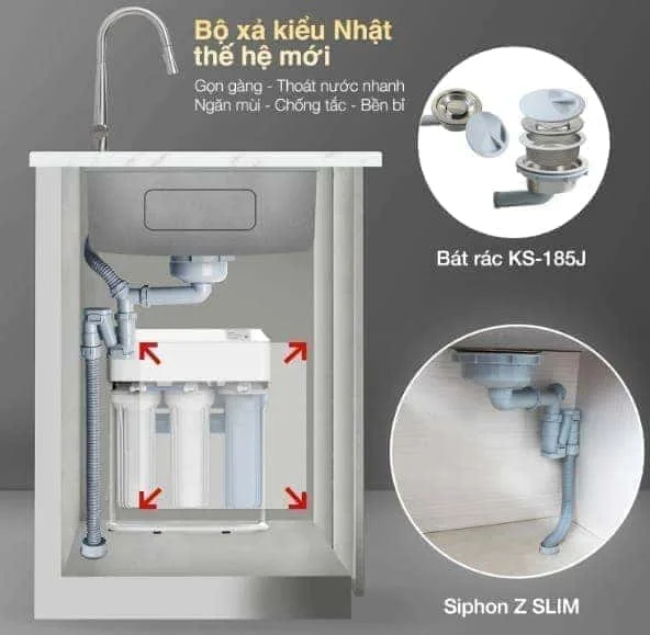 Chậu rửa bát 1 hố Kluger KY7545FS-S75