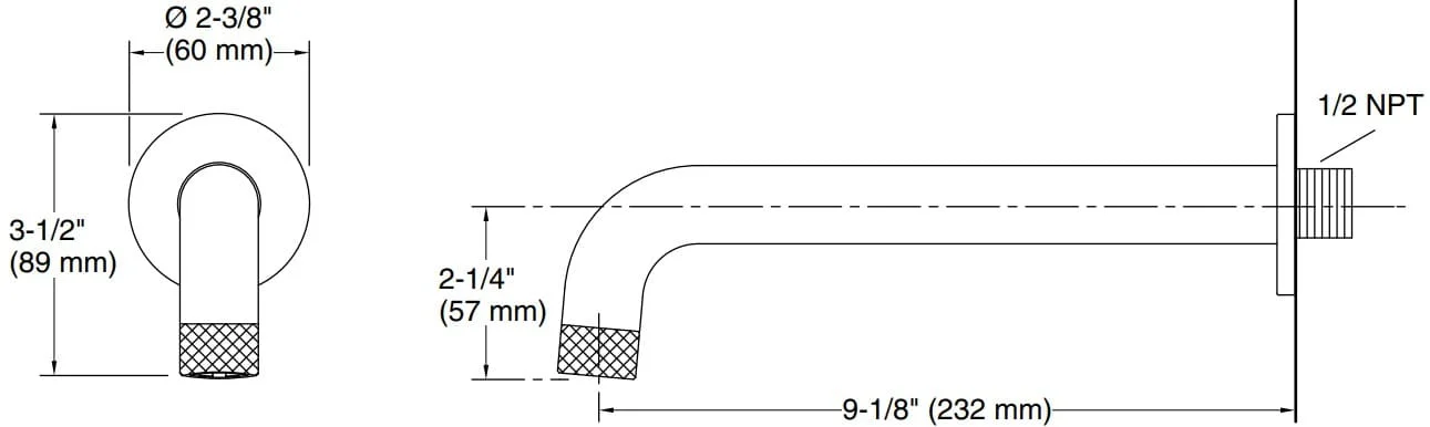 Bản vẽ vòi bồn Kallista P32833