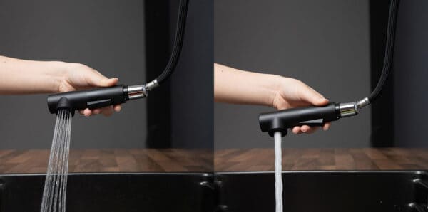 Vòi chậu rửa bát dây rút Kluger KLF0001B