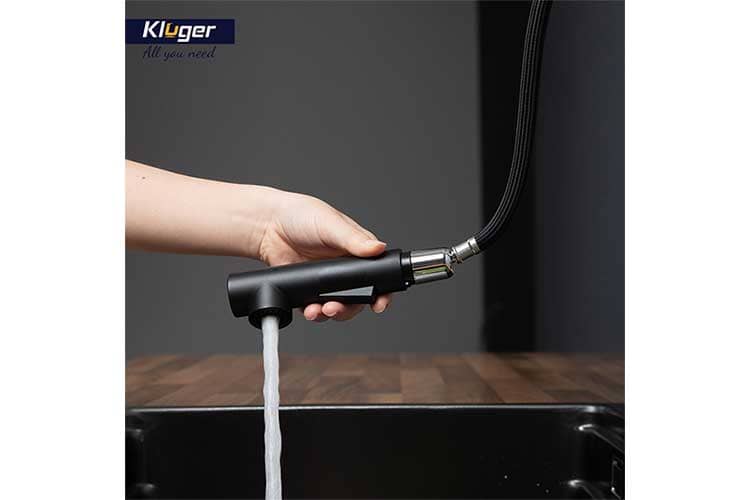 Vòi chậu rửa bát dây rút Kluger KLF0001B