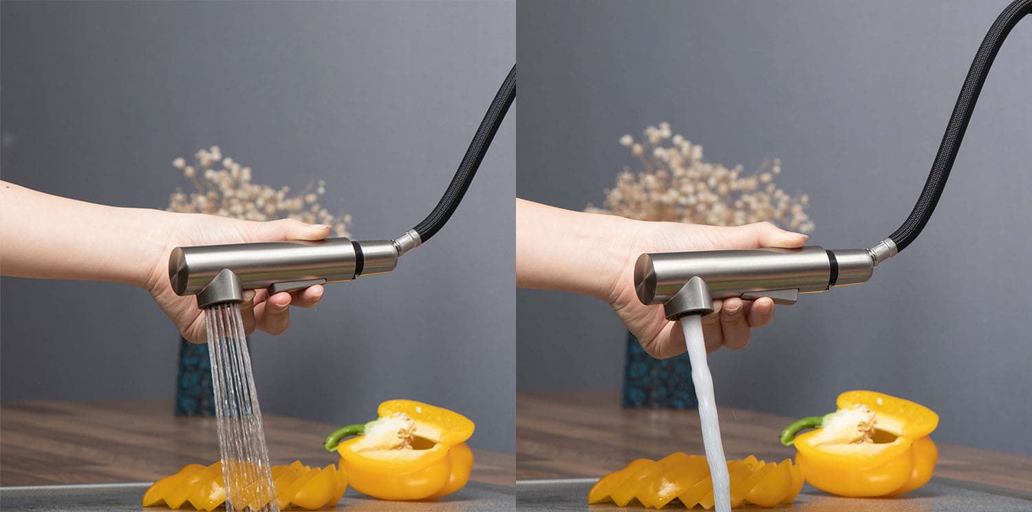 Vòi chậu rửa bát dây rút Kluger KLF0001S