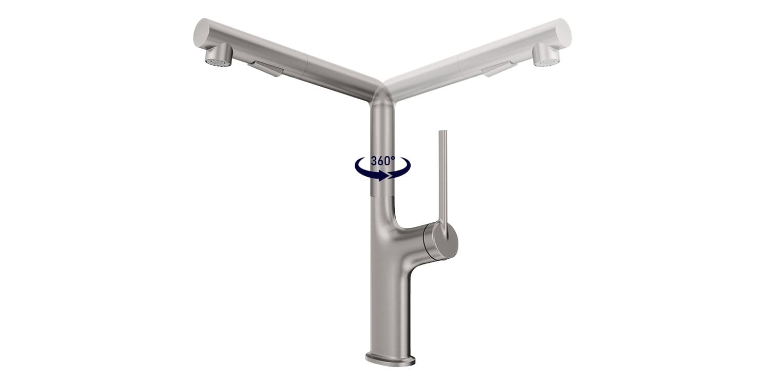 Vòi chậu rửa bát dây rút Kluger KLF0001S