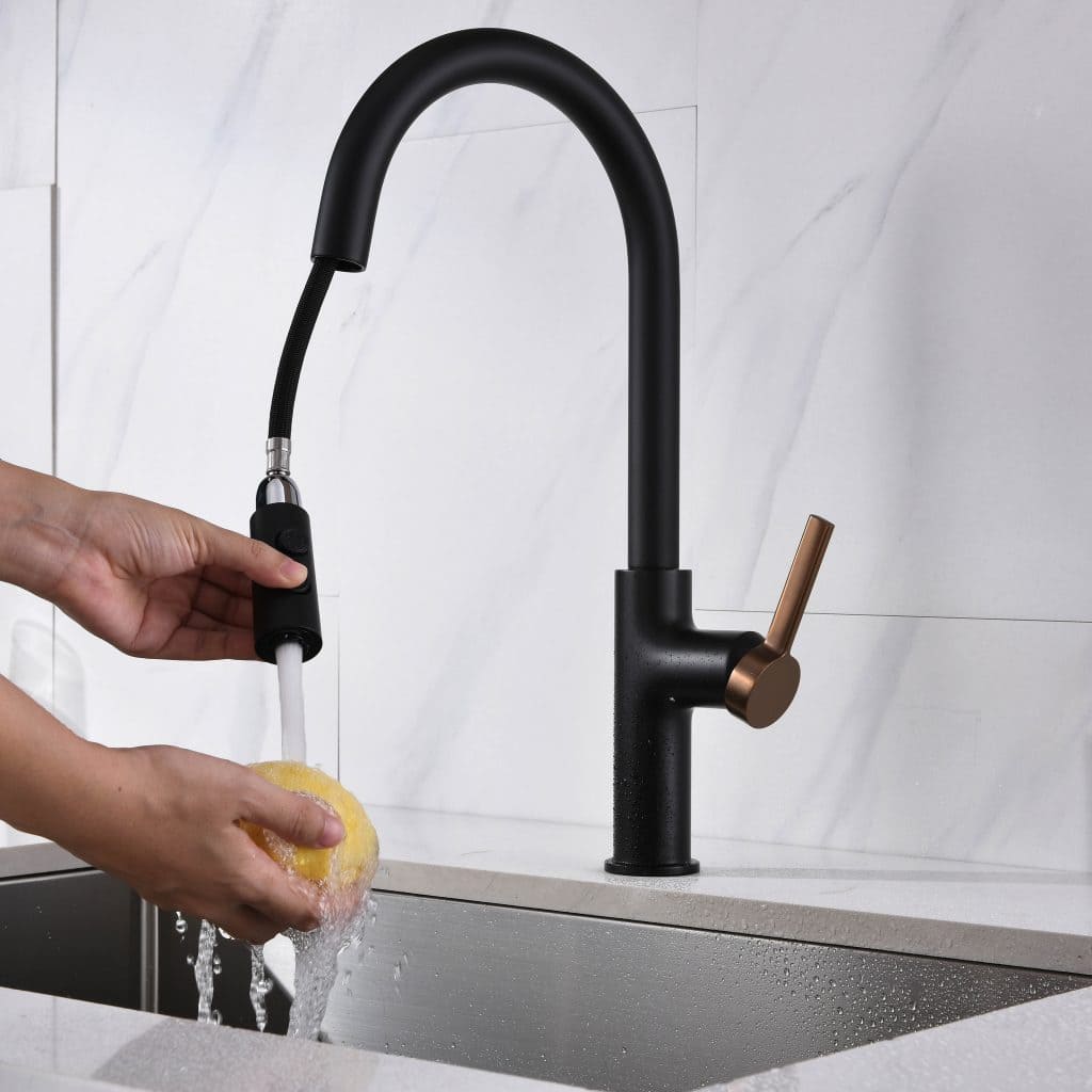 Vòi chậu rửa bát dây rút Kluger KLF0005B