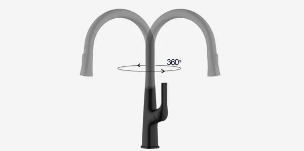 Vòi chậu rửa bát dây rút Kluger KLF0002B