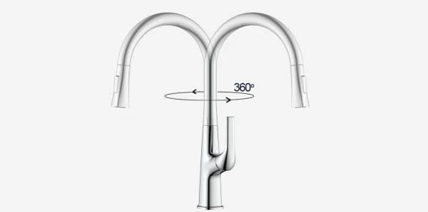 Vòi chậu rửa bát dây rút Kluger KLF0002C