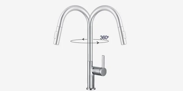 Vòi chậu rửa bát dây rút Kluger KLF0003C