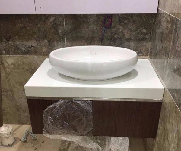 Chậu bàn đá Miken tại chung cư cao cấp Phường Cổ Nhuế 1