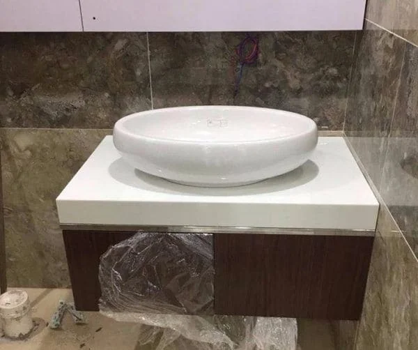Chậu bàn đá Miken tại chung cư cao cấp Phường Cổ Nhuế 1