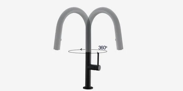 Vòi chậu rửa bát dây rút Kluger KLF0010B