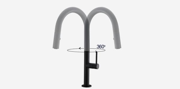 Vòi chậu rửa bát dây rút Kluger KLF0010C