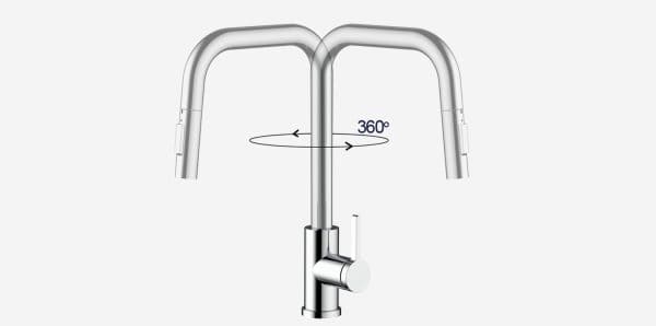 Vòi chậu rửa bát dây rút Kluger KLF0011C