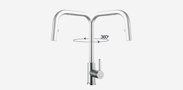 Vòi chậu rửa bát dây rút Kluger KLF0015C