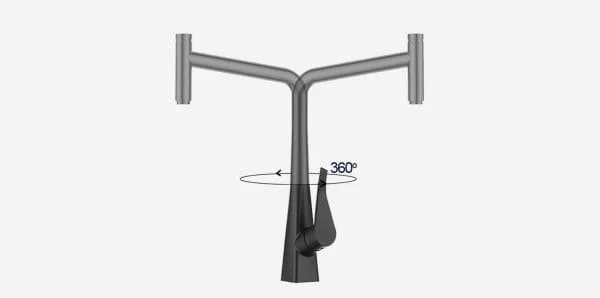 Vòi chậu rửa bát dây rút Kluger KLF0016B