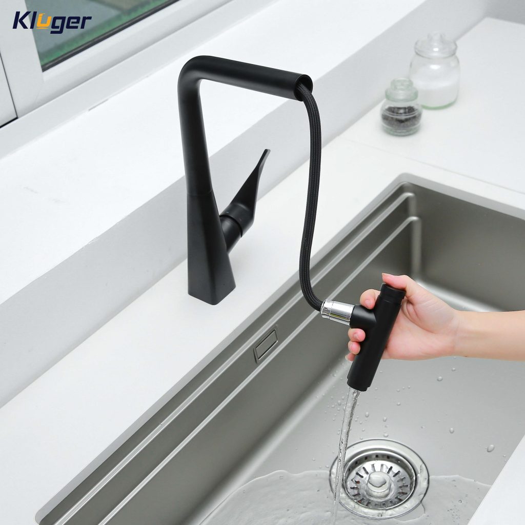 Vòi chậu rửa bát dây rút Kluger KLF0016B