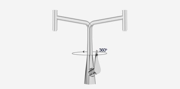 Vòi chậu rửa bát dây rút Kluger KLF0016C