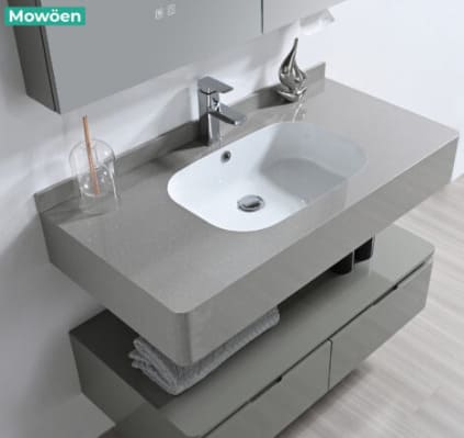 Bộ tủ chậu lavabo nhựa PVC Mowoen MW2826-100PVC