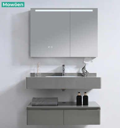 Bộ tủ chậu lavabo nhựa PVC Mowoen MW2826-100PVC