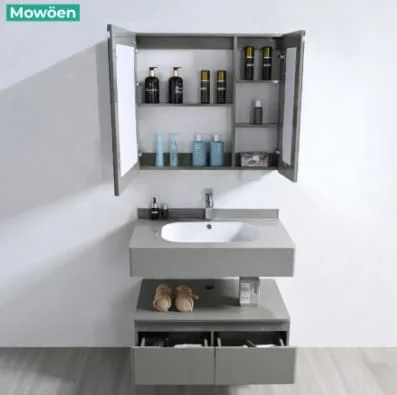 Bộ tủ chậu lavabo nhựa PVC Mowoen MW2826-80PVC