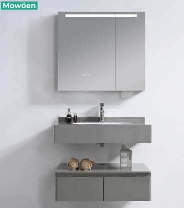 Bộ tủ chậu lavabo nhựa PVC Mowoen MW2826-80PVC