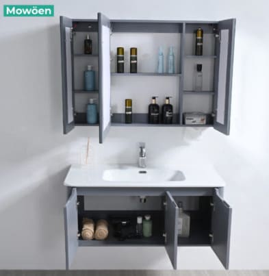 Bộ tủ chậu lavabo nhựa PVC Mowoen MW2828-100