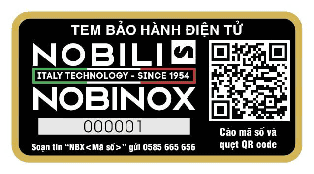 Bảo hành điện tử vòi rửa chén bát dây rút Italy Nobili NB305C