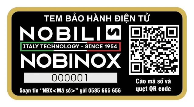 Bảo hành điện tử vòi bếp Mania Nobili NB217B nhập khẩu Italy