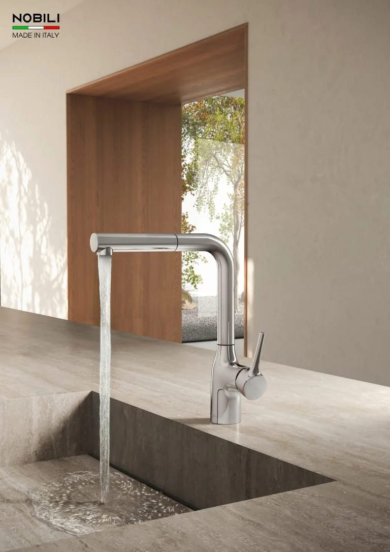 Vòi bếp rút dây Nobili NB215T nhập khẩu Italy