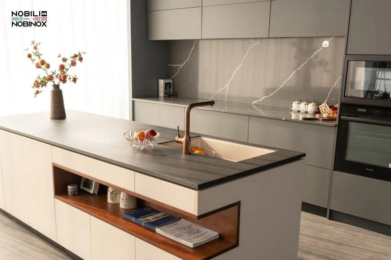 Vòi bếp mạ PVD màu vàng Italy Nobili NB217B