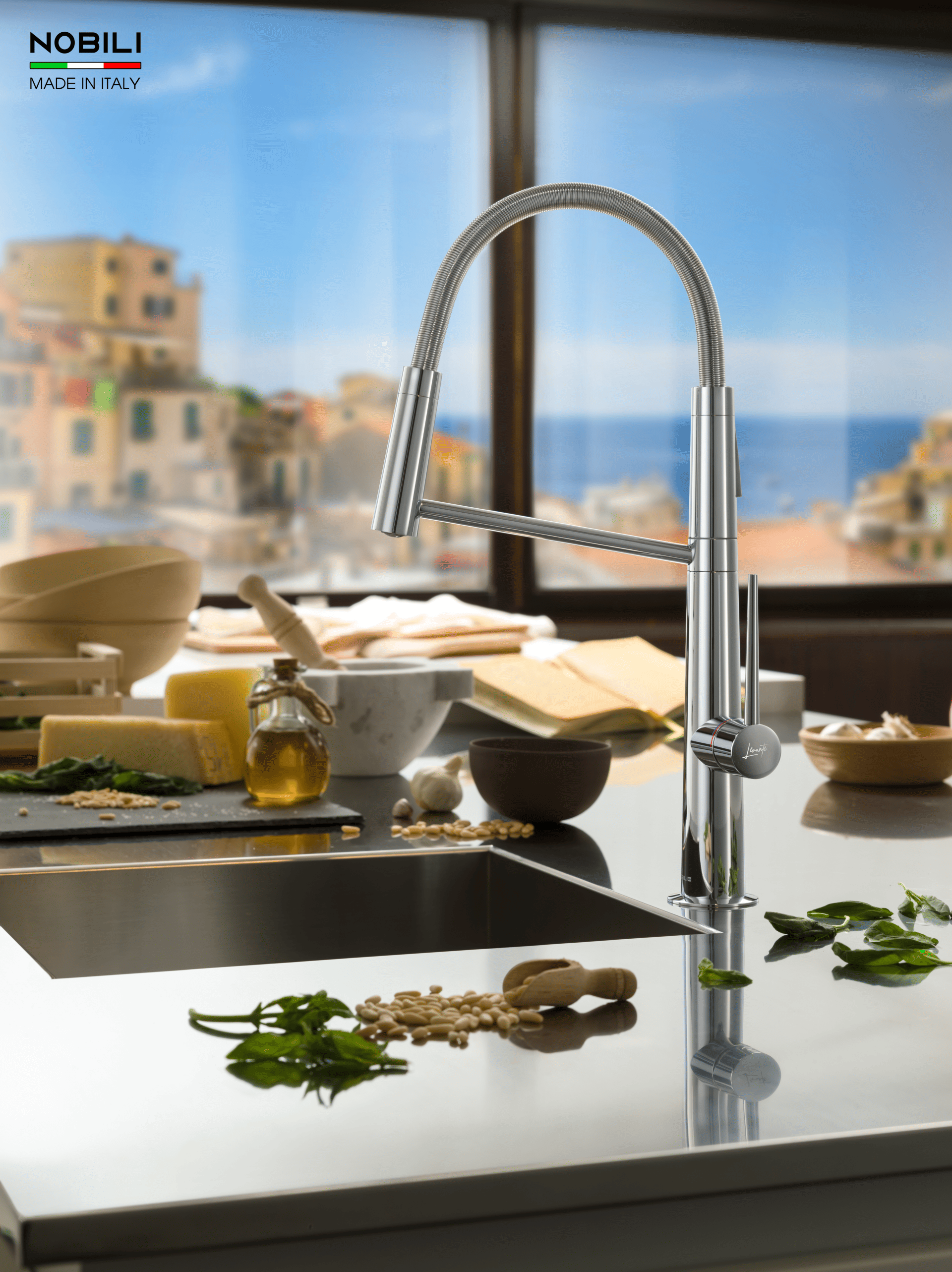 Vòi bếp 2 đầu Nobili NB303 nhập khẩu Italy