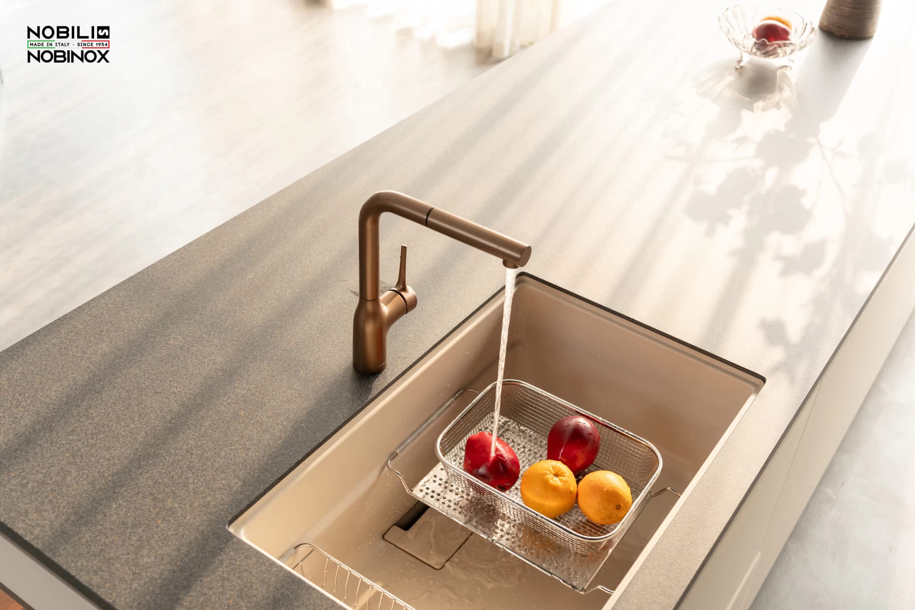 vòi rửa chén dây rút Nobili Mania NB217B